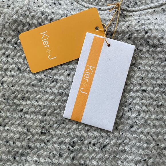 NEW Kier + J Size S 100% Cashmere Colorblock Sweater Textured Knit - Picture 4 of 6